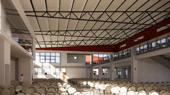 Merishaw School dining hall interior