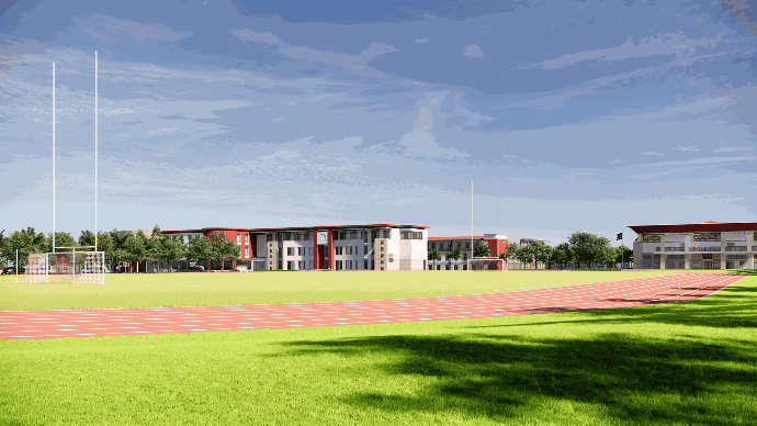 Merishaw School rugby pitch and grounds